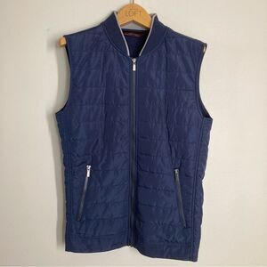 Zara Men's Medium Navy Quilted Vest